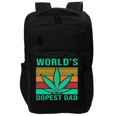 World's Dopest Dad Funny Retro Impact Tech Backpack