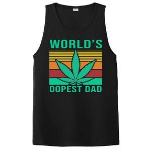 World's Dopest Dad Funny Retro PosiCharge Competitor Tank