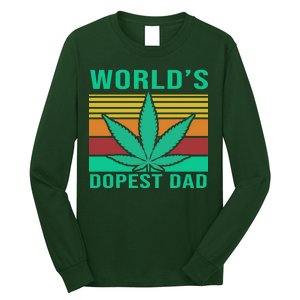 World's Dopest Dad Funny Retro Long Sleeve Shirt