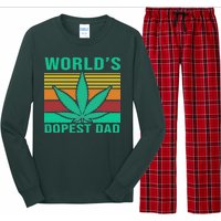 World's Dopest Dad Funny Retro Long Sleeve Pajama Set