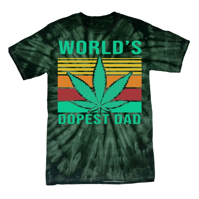 World's Dopest Dad Funny Retro Tie-Dye T-Shirt