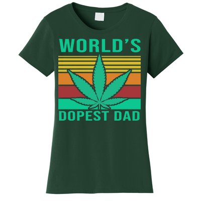 World's Dopest Dad Funny Retro Women's T-Shirt