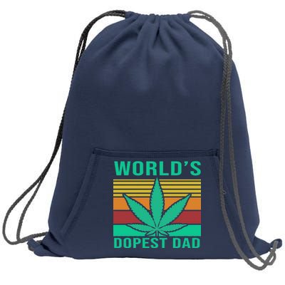 World's Dopest Dad Funny Retro Sweatshirt Cinch Pack Bag