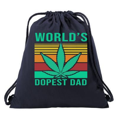 World's Dopest Dad Funny Retro Drawstring Bag