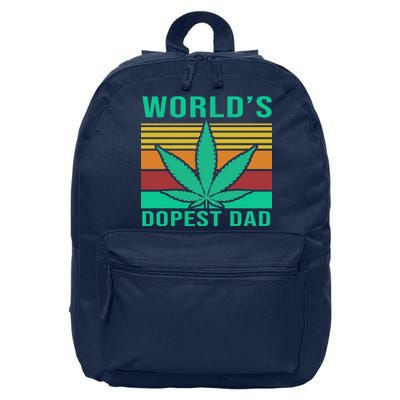 World's Dopest Dad Funny Retro 16 in Basic Backpack