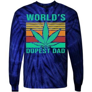 World's Dopest Dad Funny Retro Tie-Dye Long Sleeve Shirt