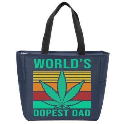 World's Dopest Dad Funny Retro Zip Tote Bag