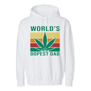 World's Dopest Dad Funny Retro Garment-Dyed Fleece Hoodie