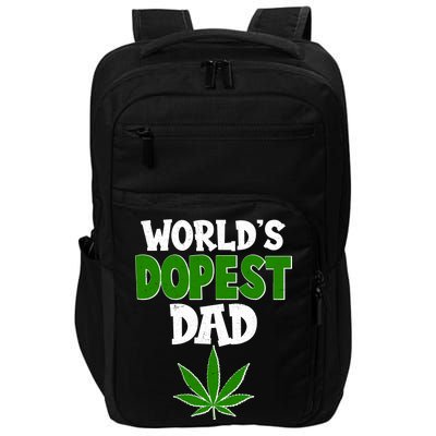 World's Dopest Dad Marijuana Weed  Impact Tech Backpack