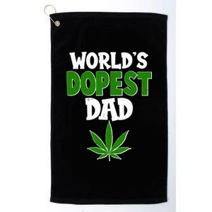 World's Dopest Dad Marijuana Weed  Platinum Collection Golf Towel