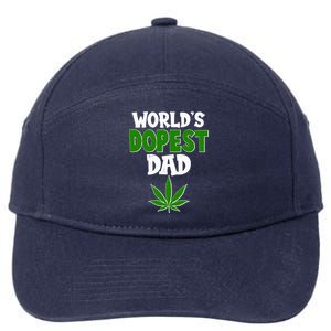 World's Dopest Dad Marijuana Weed  7-Panel Snapback Hat