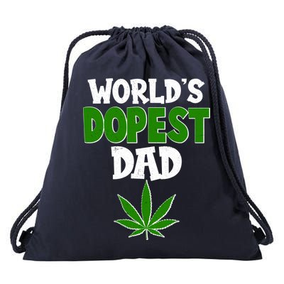 World's Dopest Dad Marijuana Weed  Drawstring Bag