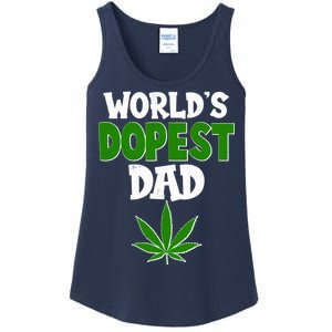 World's Dopest Dad Marijuana Weed  Ladies Essential Tank