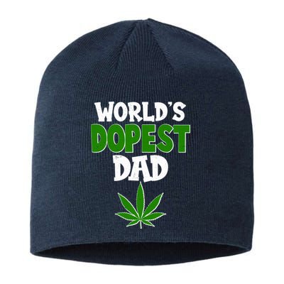 World's Dopest Dad Marijuana Weed  Sustainable Beanie