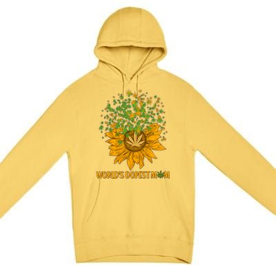 World's Dopest Mom Sunflower Premium Pullover Hoodie