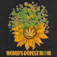 World's Dopest Mom Sunflower 11oz C Handle Ceramic Mug