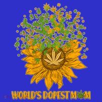 World's Dopest Mom Sunflower 16 in Basic Backpack