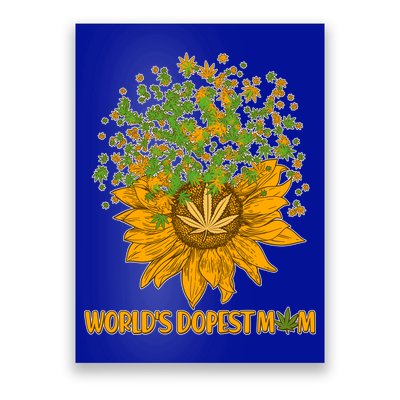 World's Dopest Mom Sunflower Poster
