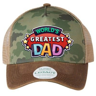 World's Greatest Dad Colorful Father's Day Legacy Tie Dye Trucker Hat