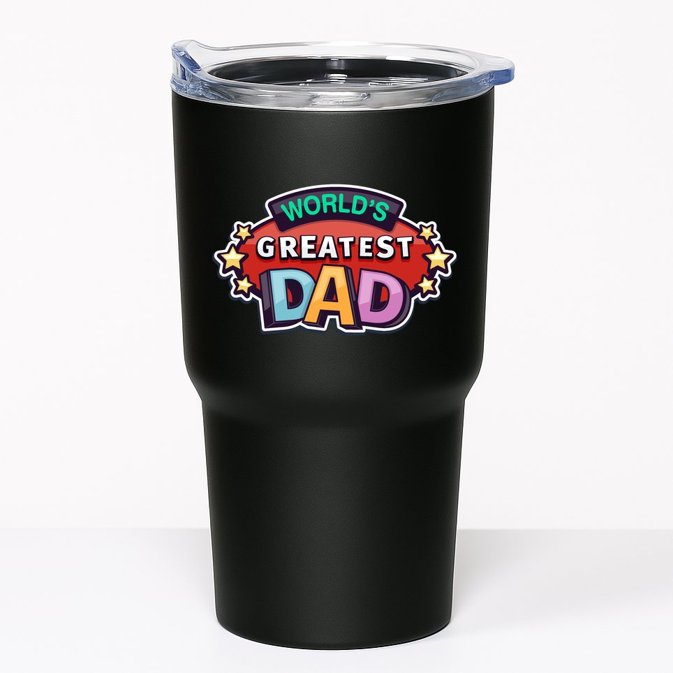 World's Greatest Dad Colorful Father's Day Tumbler