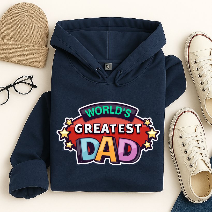 World's Greatest Dad Colorful Father's Day Hoodie