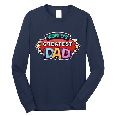 World's Greatest Dad Colorful Father's Day Long Sleeve Shirt