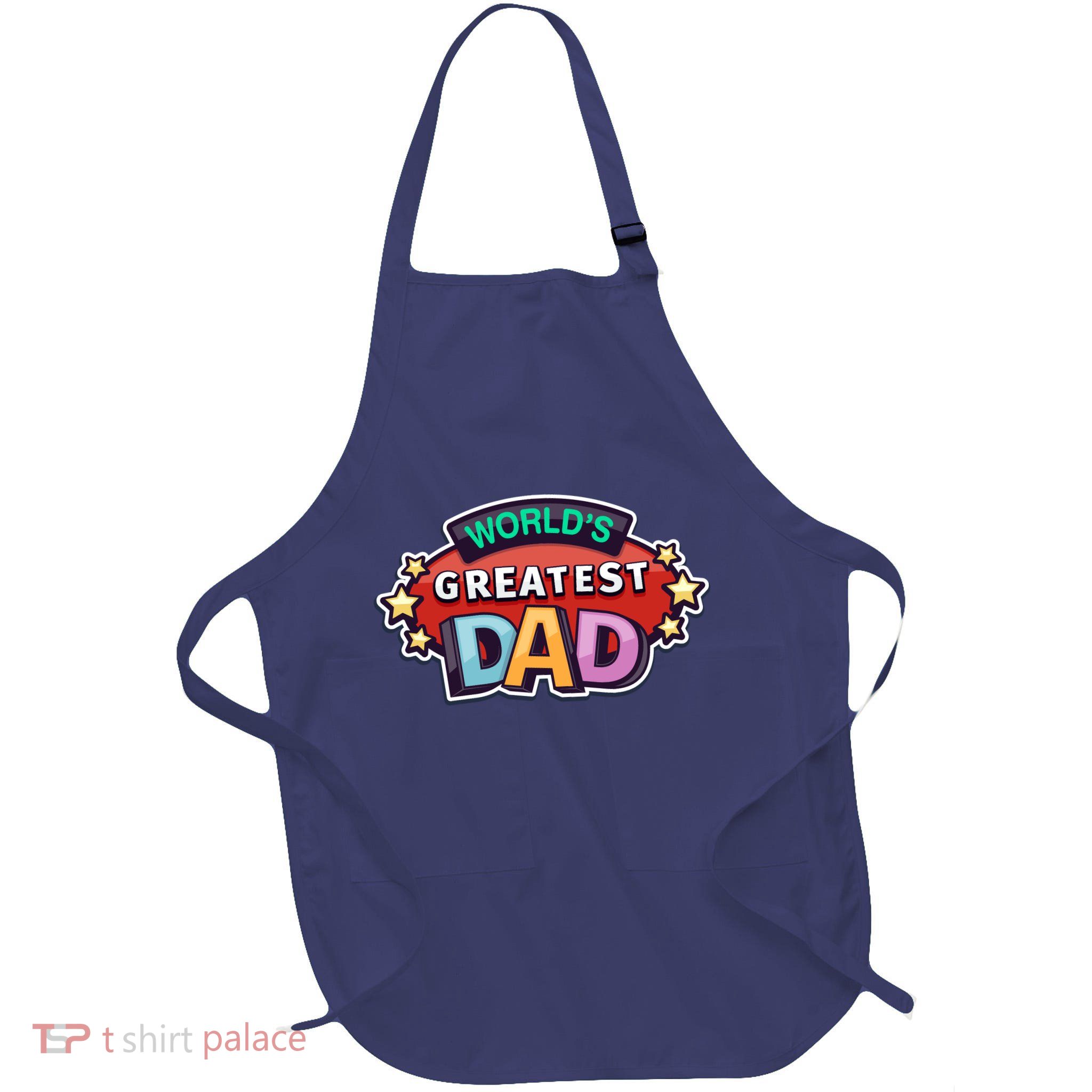 World's Greatest Dad Colorful Father's Day Apron