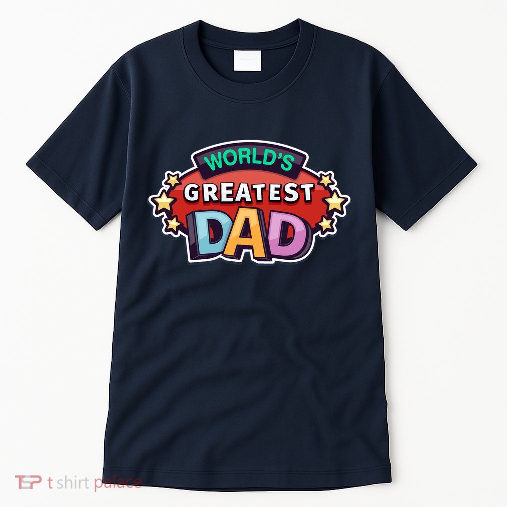 World's Greatest Dad Colorful Father's Day Tall T-Shirt