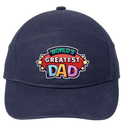 World's Greatest Dad Colorful Father's Day 7-Panel Snapback Hat
