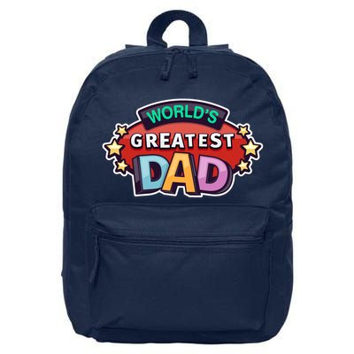 World's Greatest Dad Colorful Father's Day 16 in Basic Backpack