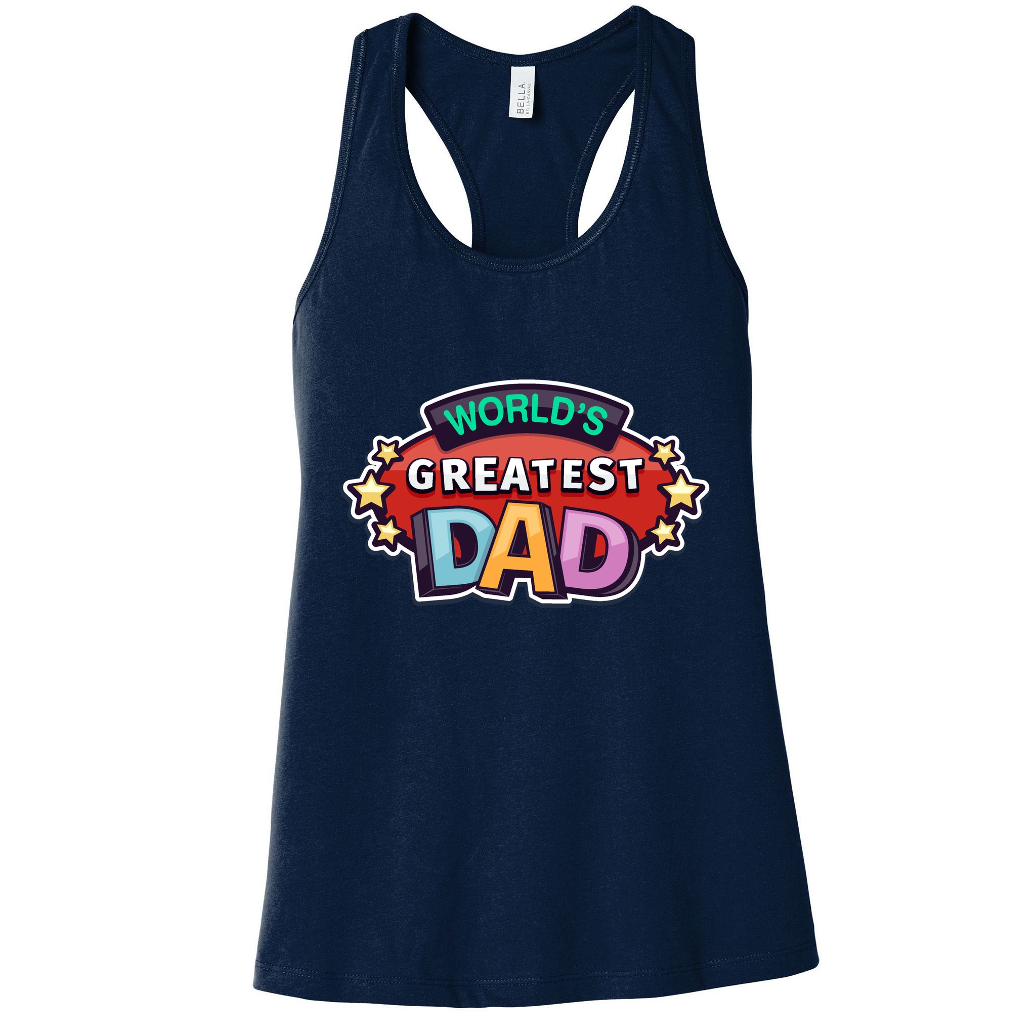 World's Greatest Dad Colorful Father's Day Womens Tank Top
