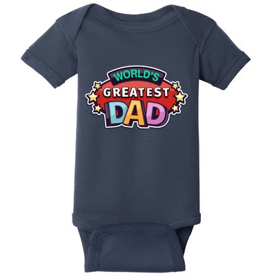 World's Greatest Dad Colorful Father's Day Baby Bodysuit