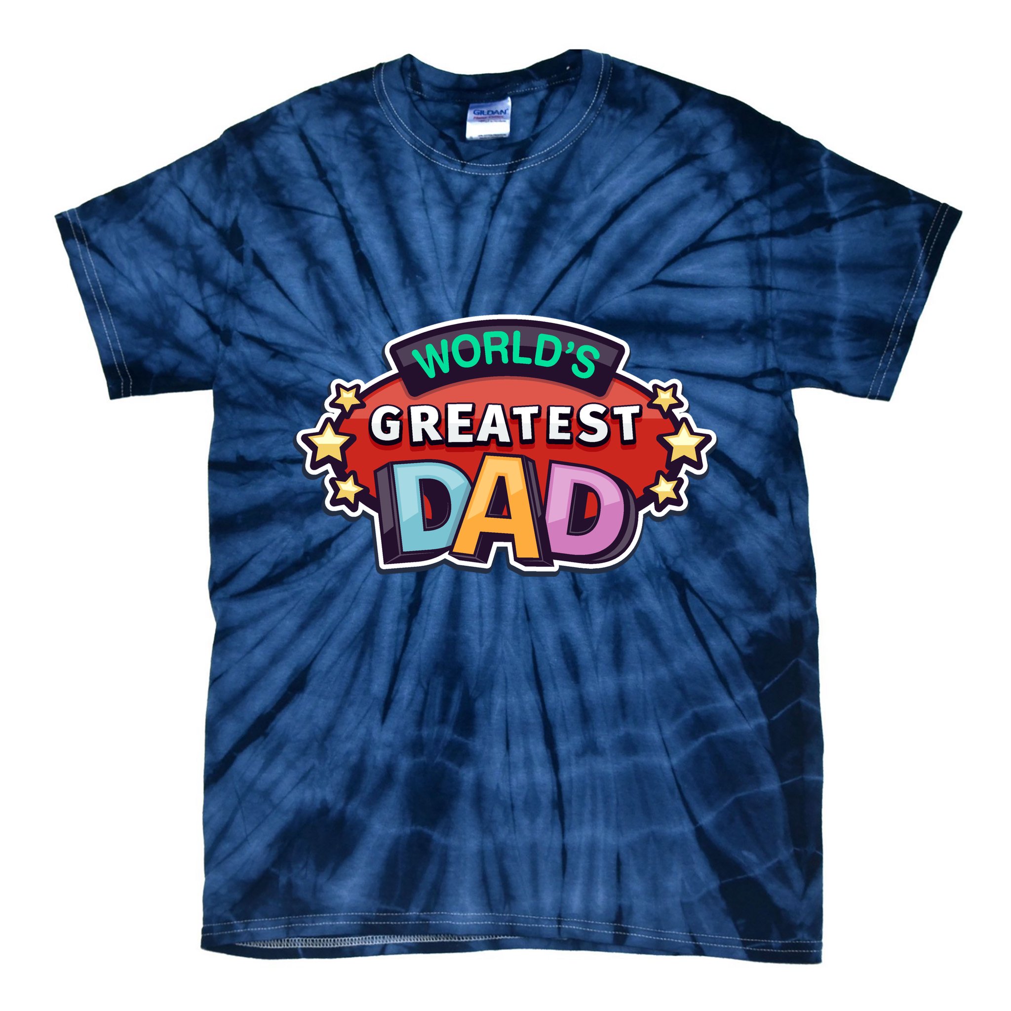 World's Greatest Dad Colorful Father's Day Tie-Dye T-Shirt