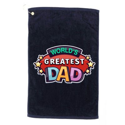 World's Greatest Dad Colorful Father's Day Golf Towel