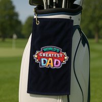 World's Greatest Dad Colorful Father's Day Golf Towel