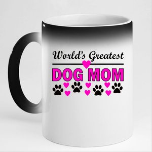 World's Greatest Dog Mom 11oz Black Color Changing Mug