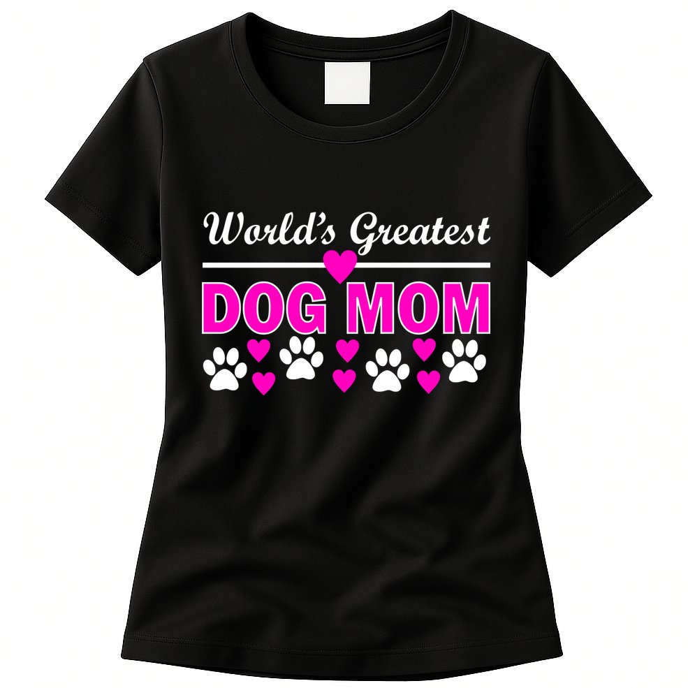 World's Greatest Dog Mom Womens T-Shirt