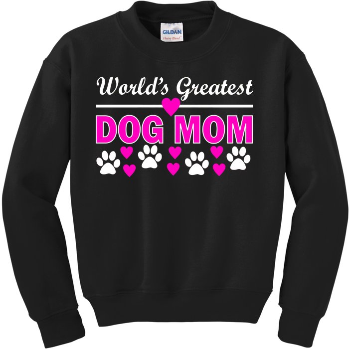 World's Greatest Dog Mom Kids Sweatshirt