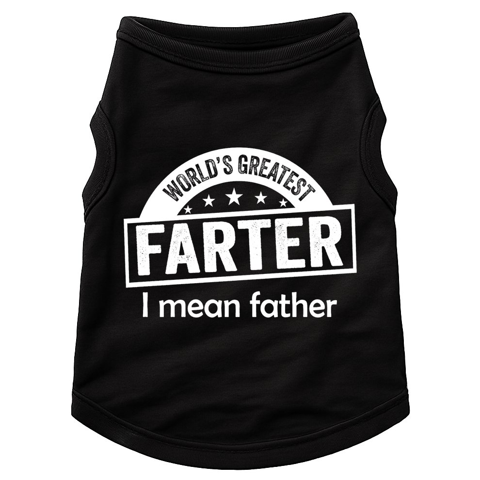 Worlds Greatest Farter Funny Father Dad Doggie Tank