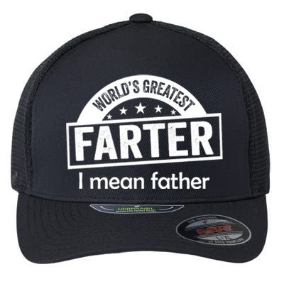 Worlds Greatest Farter Funny Father Dad Flexfit Unipanel Trucker Cap