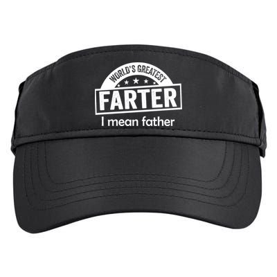 Worlds Greatest Farter Funny Father Dad Adult Drive Performance Visor