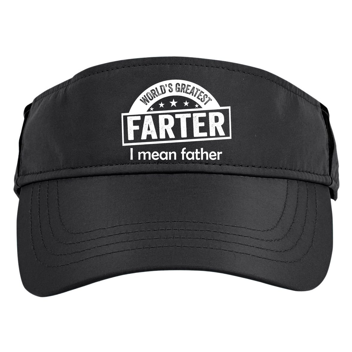 Worlds Greatest Farter Funny Father Dad Adult Drive Performance Visor