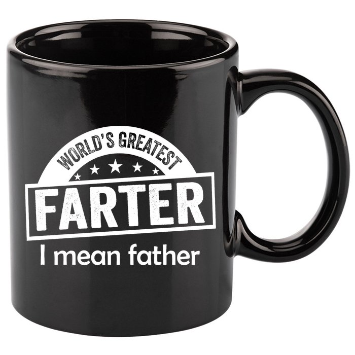 Worlds Greatest Farter Funny Father Dad 11oz C Handle Ceramic Mug