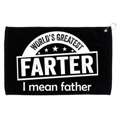 Worlds Greatest Farter Funny Father Dad Grommeted Golf Towel