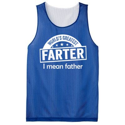 Worlds Greatest Farter Funny Father Dad Mesh Reversible Basketball Jersey Tank