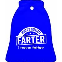 Worlds Greatest Farter Funny Father Dad Ceramic Bell Ornament