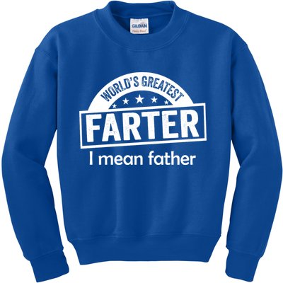 Worlds Greatest Farter Funny Father Dad Kids Sweatshirt