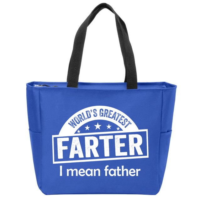 Worlds Greatest Farter Funny Father Dad Zip Tote Bag