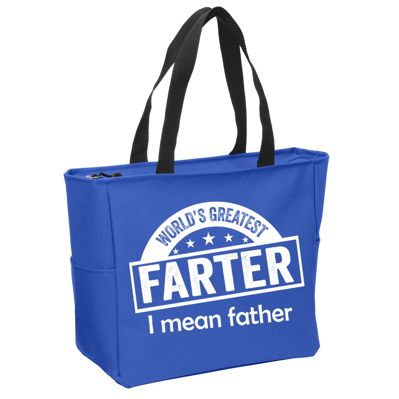Worlds Greatest Farter Funny Father Dad Zip Tote Bag