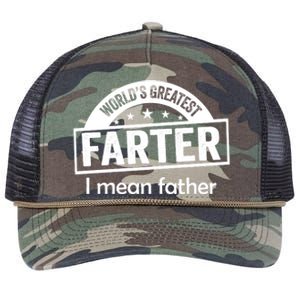 Worlds Greatest Farter Funny Father Dad Retro Rope Trucker Hat Cap